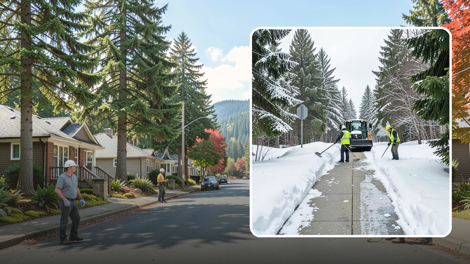 ADA Sidewalk Clearing in Hunts Point, King County, WA - We clear sidewalks to ADA standards so ramps, routes, and access points stay usable in winter.
