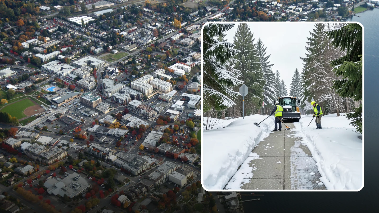 ADA Sidewalk Clearing in Kirkland, King County, WA - We clear sidewalks to ADA standards so ramps, routes, and access points stay usable in winter.