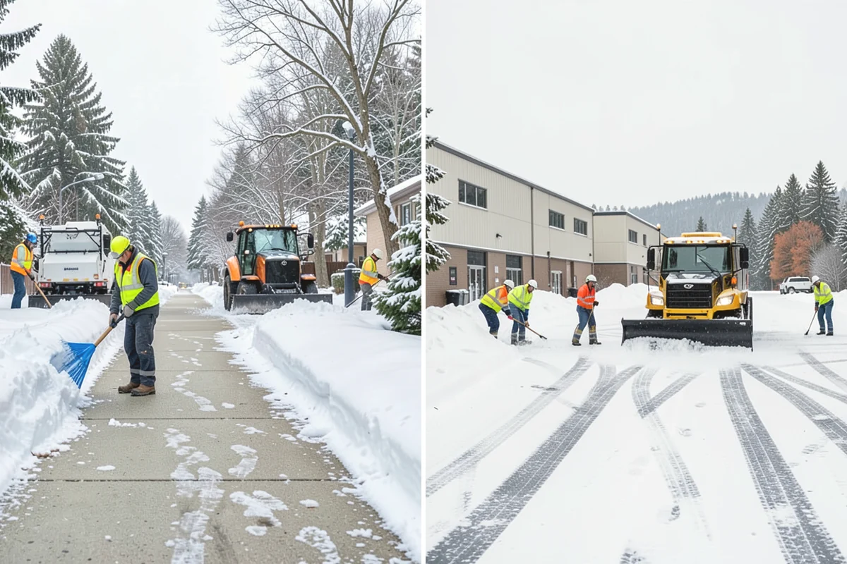 ADA Sidewalk Clearing in La Conner, Skagit County, WA - We identify curb ramps and accessible routes