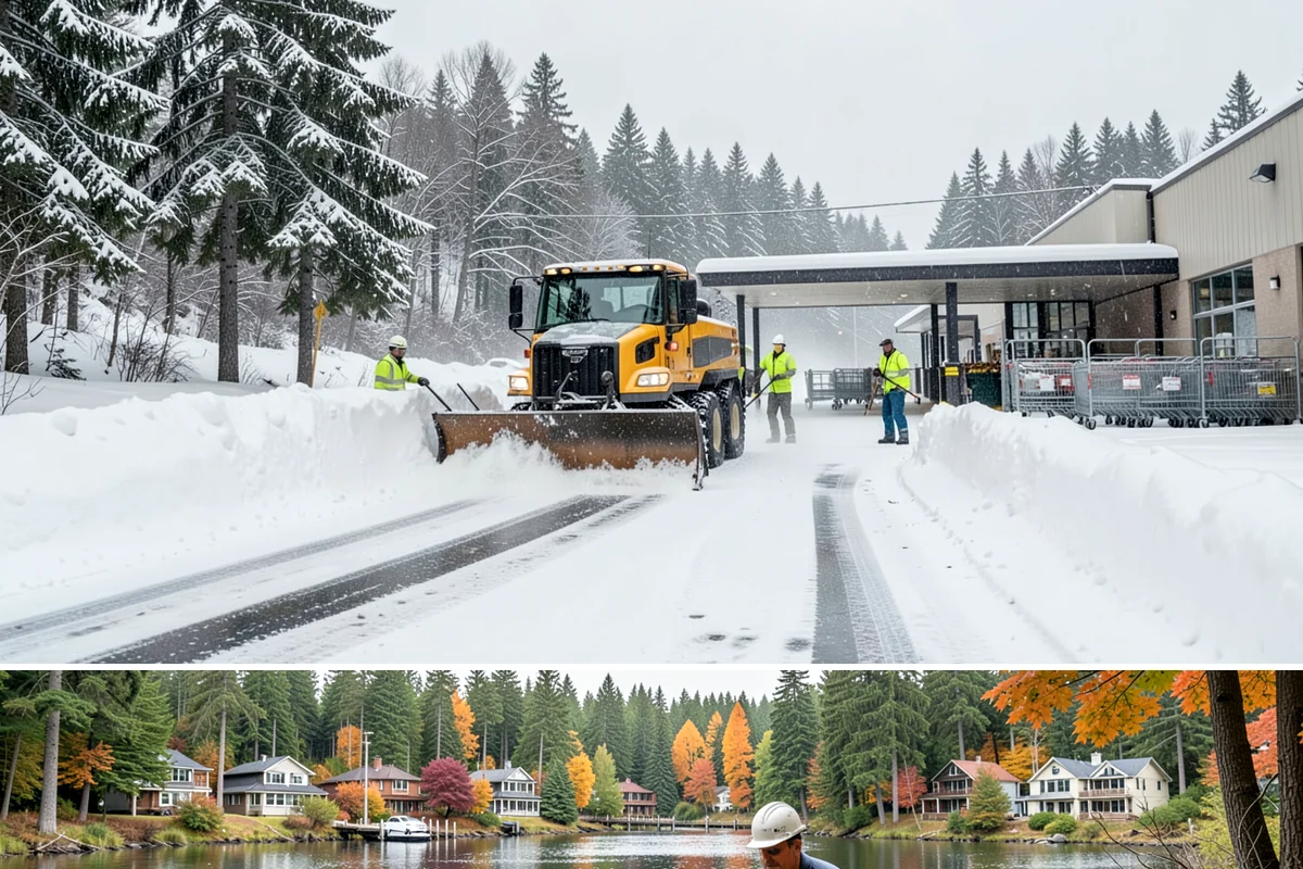 ADA Sidewalk Clearing in La Conner, Skagit County, WA - ADA sidewalk clearing is required after every snowfall through the winter season.