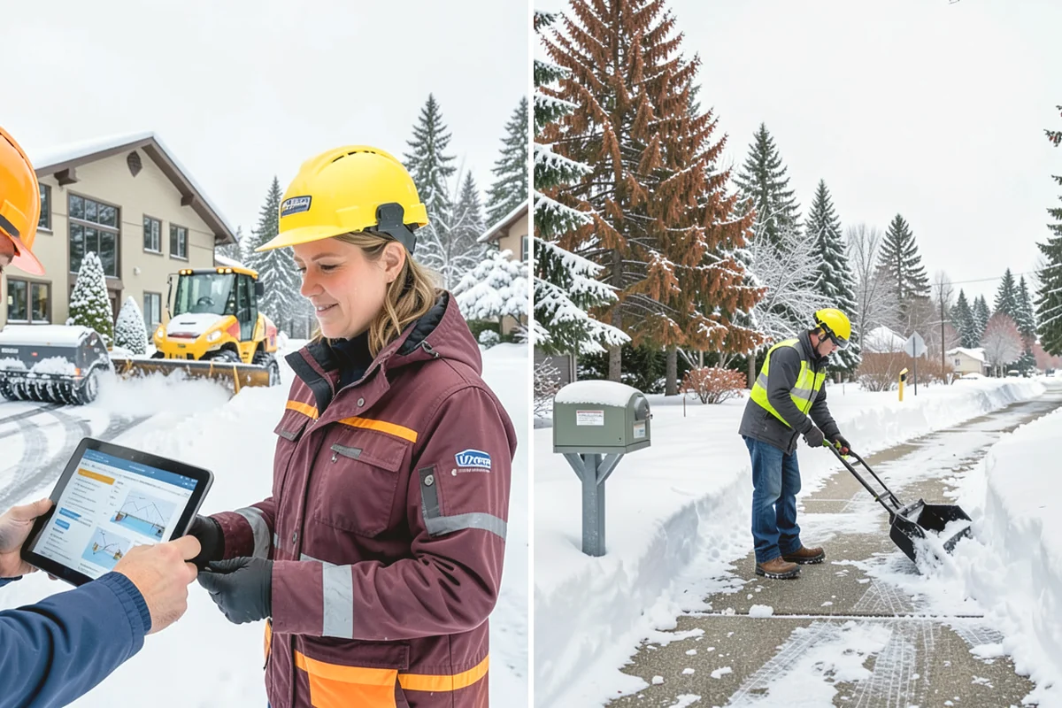 ADA Sidewalk Clearing in Lake Stevens, Snohomish County, WA - We identify curb ramps and accessible routes