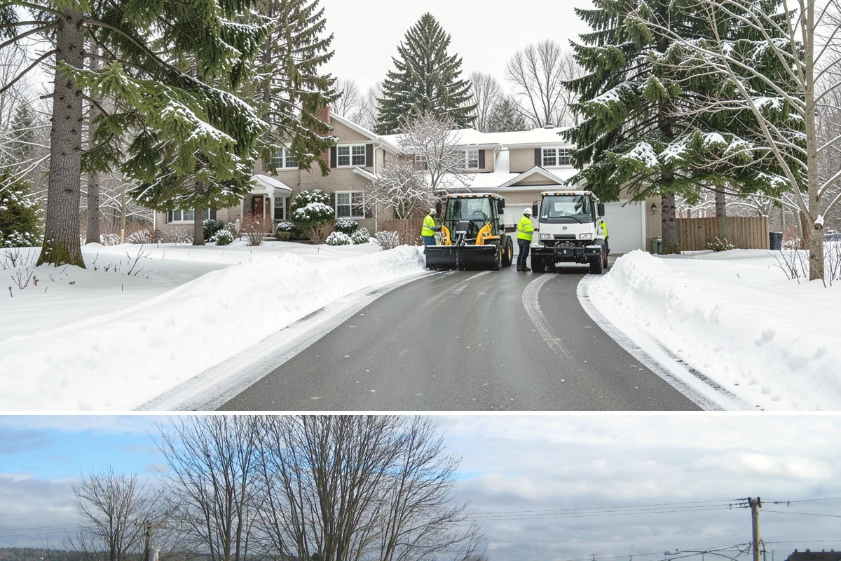 ADA Sidewalk Clearing in Langley, Island County, WA - ADA sidewalk clearing is required after every snowfall through the winter season.