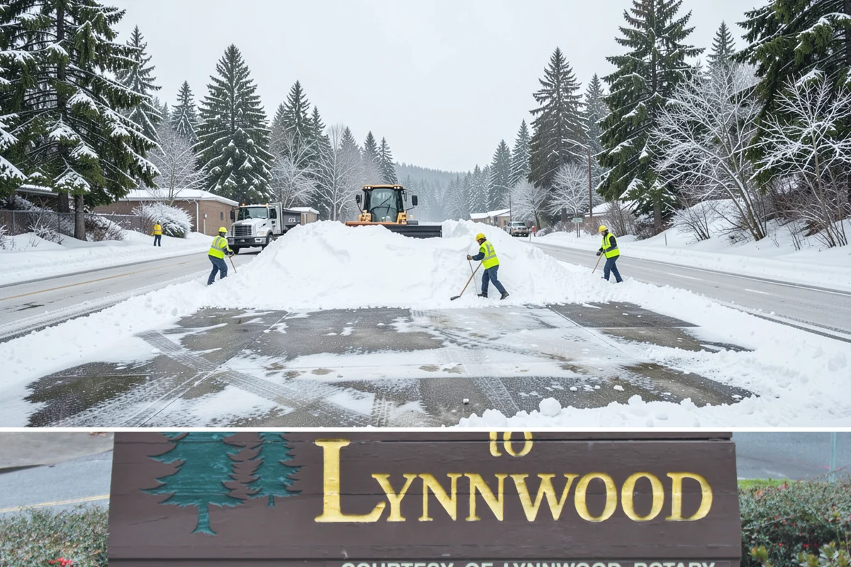 ADA Sidewalk Clearing in Lynnwood, Snohomish County, WA - ADA sidewalk clearing is required after every snowfall through the winter season.