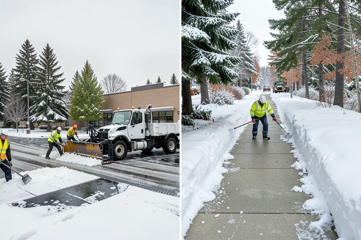 ADA Sidewalk Clearing in Maple Valley, King County, WA - We identify curb ramps and accessible routes