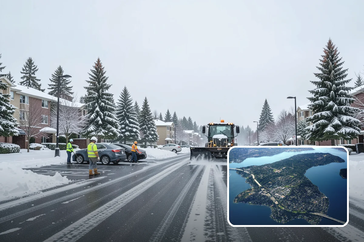 ADA Sidewalk Clearing in Mercer Island, King County, WA - Maintains ADA-compliant accessible routes