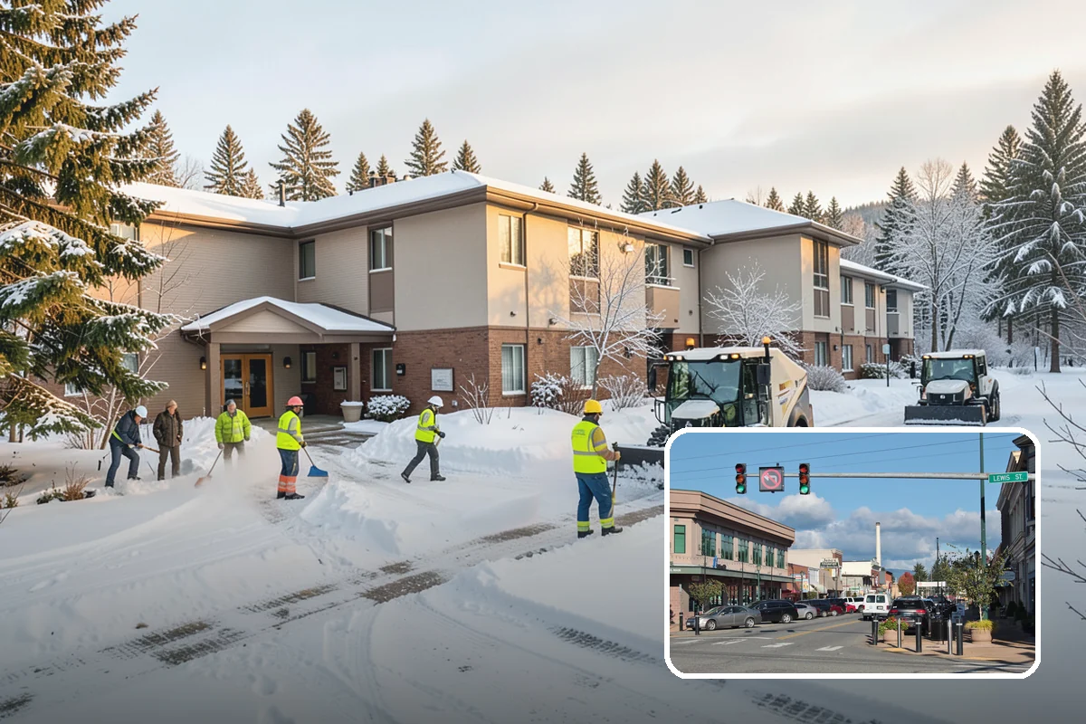 ADA Sidewalk Clearing in Monroe, Snohomish County, WA - Maintains ADA-compliant accessible routes