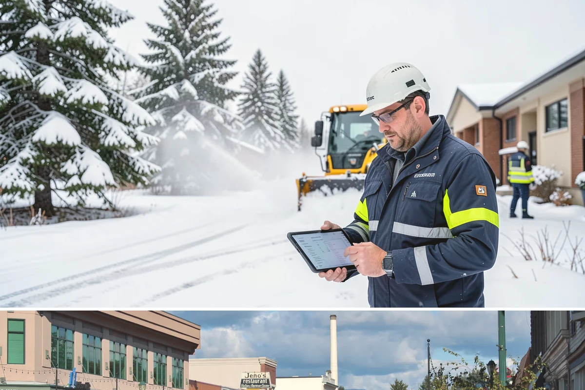 ADA Sidewalk Clearing in Monroe, Snohomish County, WA - ADA sidewalk clearing is required after every snowfall through the winter season.