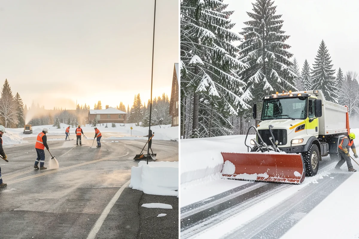 ADA Sidewalk Clearing in Mukilteo, Snohomish County, WA - We identify curb ramps and accessible routes