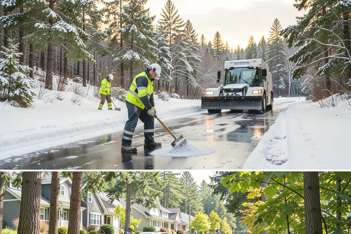 ADA Sidewalk Clearing in Normandy Park, King County, WA - ADA sidewalk clearing is required after every snowfall through the winter season.