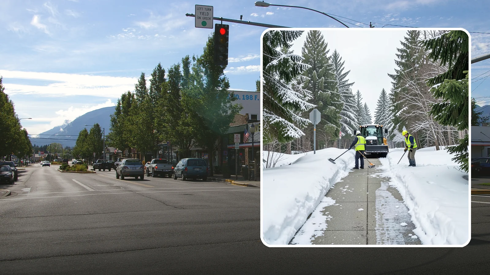 ADA Sidewalk Clearing in North Bend, King County, WA - We clear sidewalks to ADA standards so ramps, routes, and access points stay usable in winter.