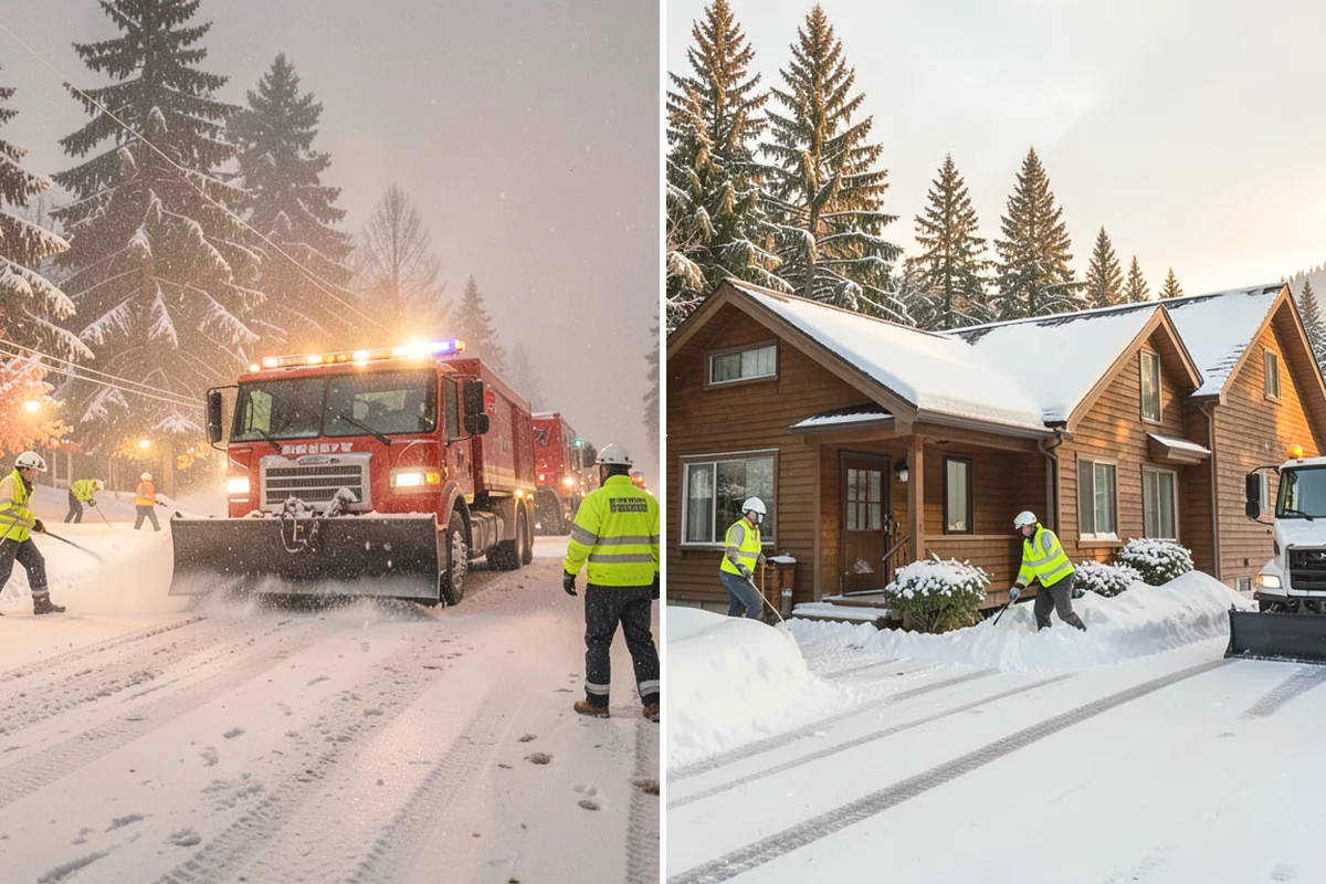 ADA Sidewalk Clearing in North Bend, King County, WA - We identify curb ramps and accessible routes