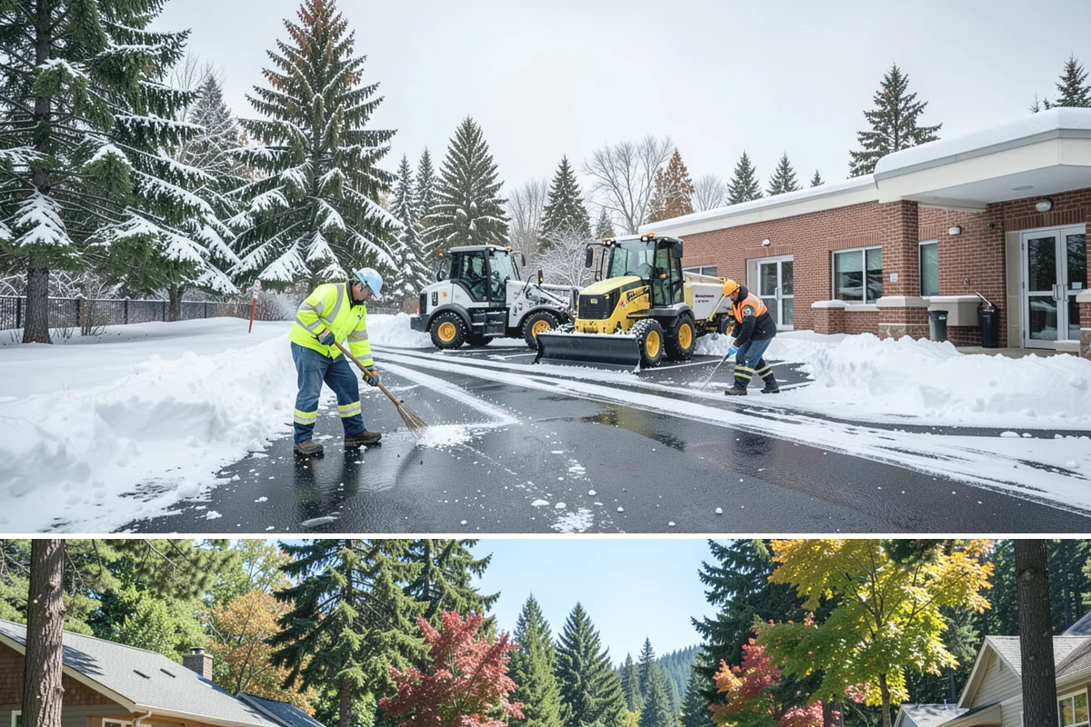 ADA Sidewalk Clearing in Orting, Pierce County, WA - ADA sidewalk clearing is required after every snowfall through the winter season.