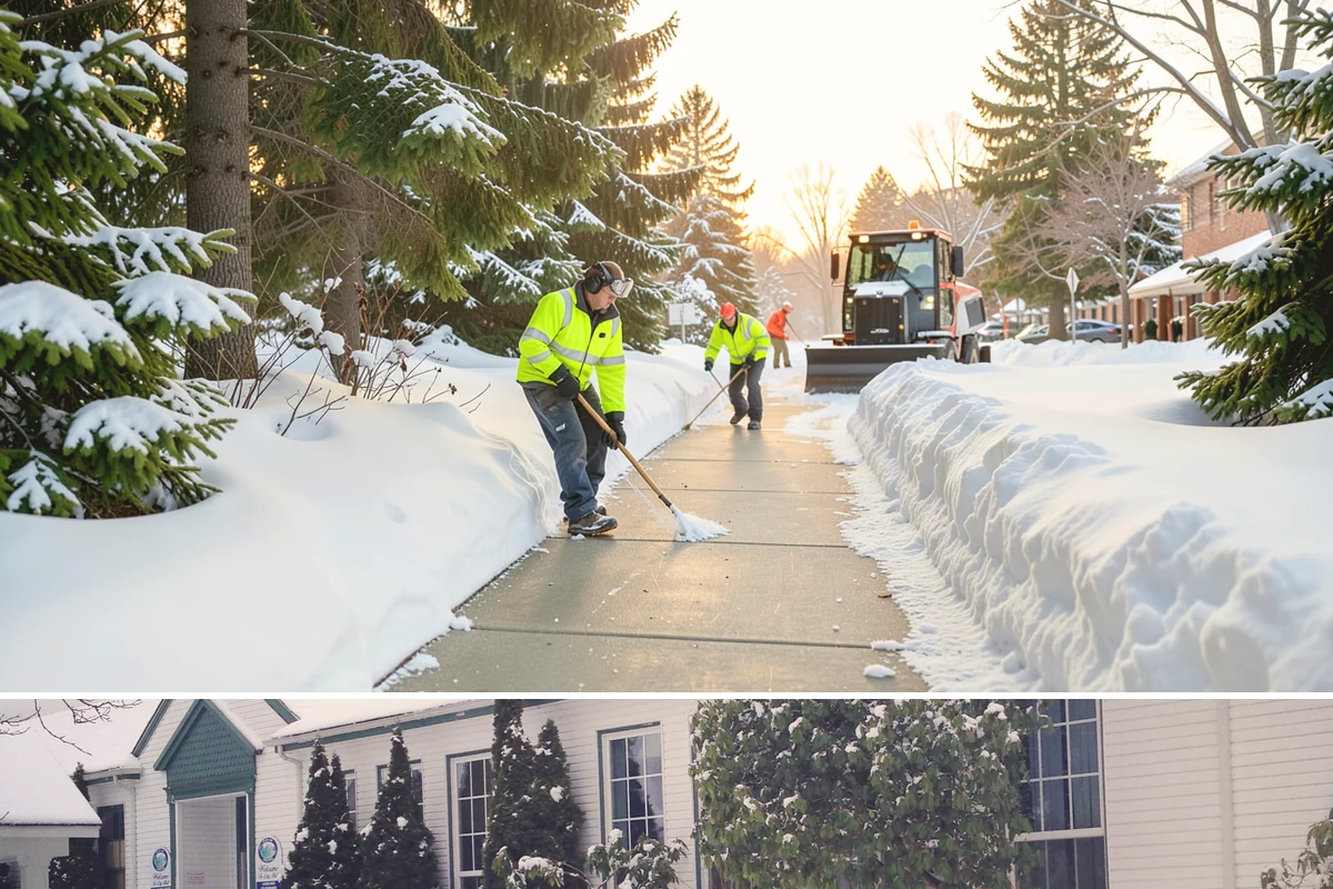 ADA Sidewalk Clearing in Pacific, King County, WA - ADA sidewalk clearing is required after every snowfall through the winter season.