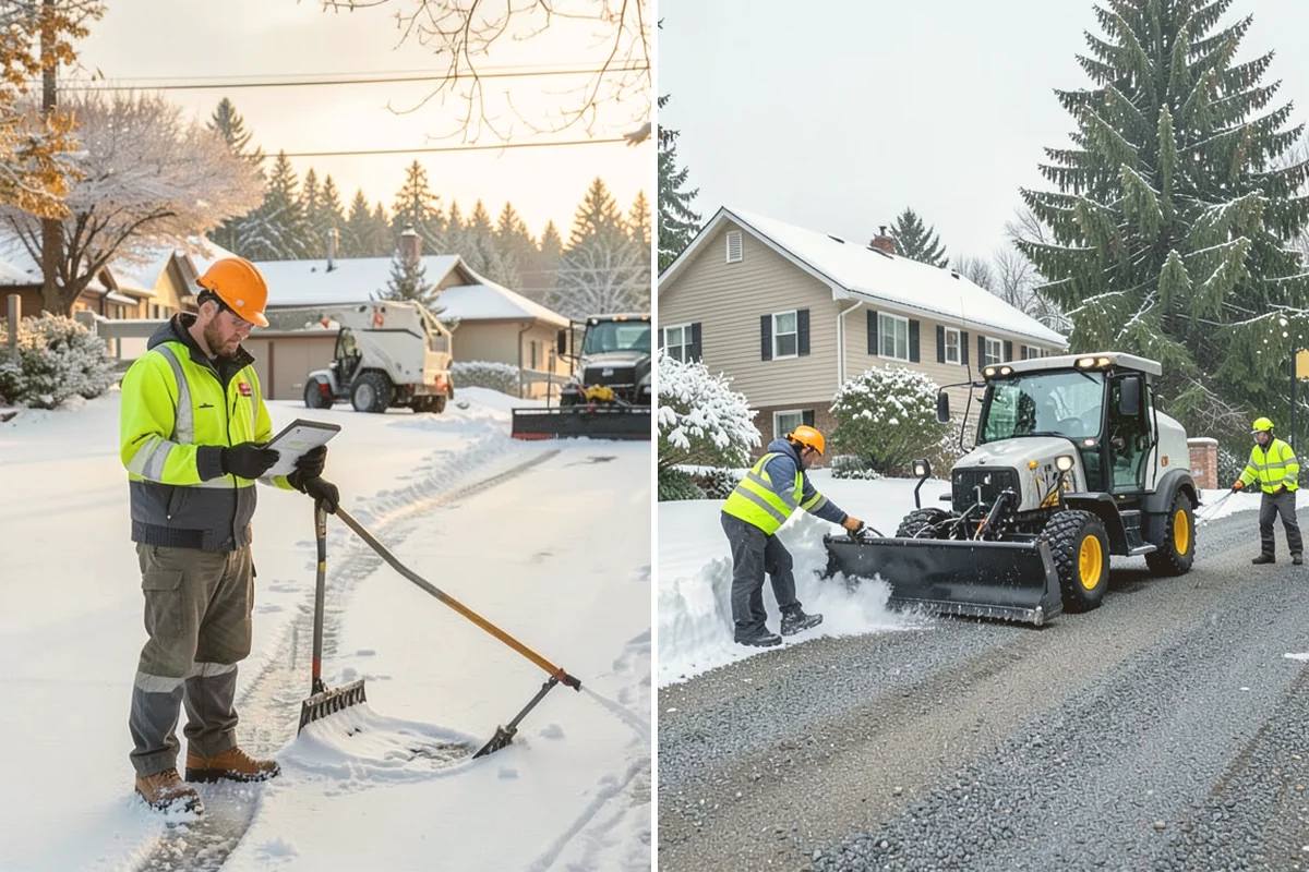 ADA Sidewalk Clearing in Sammamish, King County, WA - We identify curb ramps and accessible routes