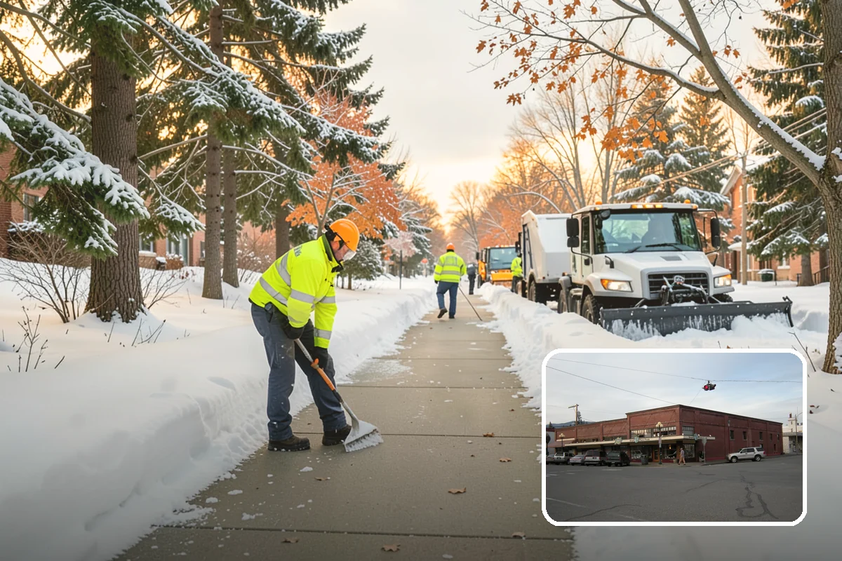 ADA Sidewalk Clearing in Sedro-Woolley, Skagit County, WA - Maintains ADA-compliant accessible routes