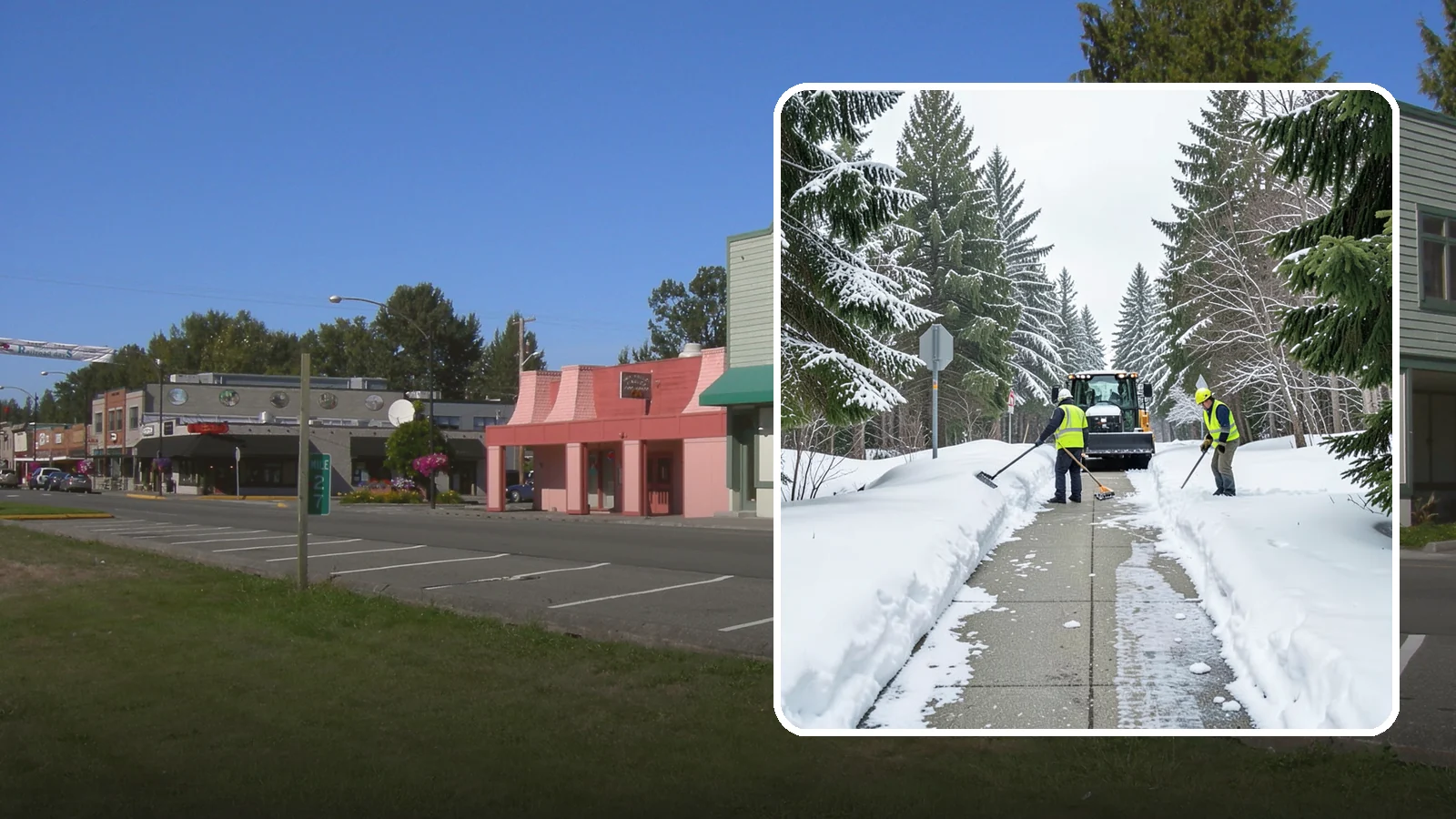 ADA Sidewalk Clearing in Snoqualmie, King County, WA - We clear sidewalks to ADA standards so ramps, routes, and access points stay usable in winter.