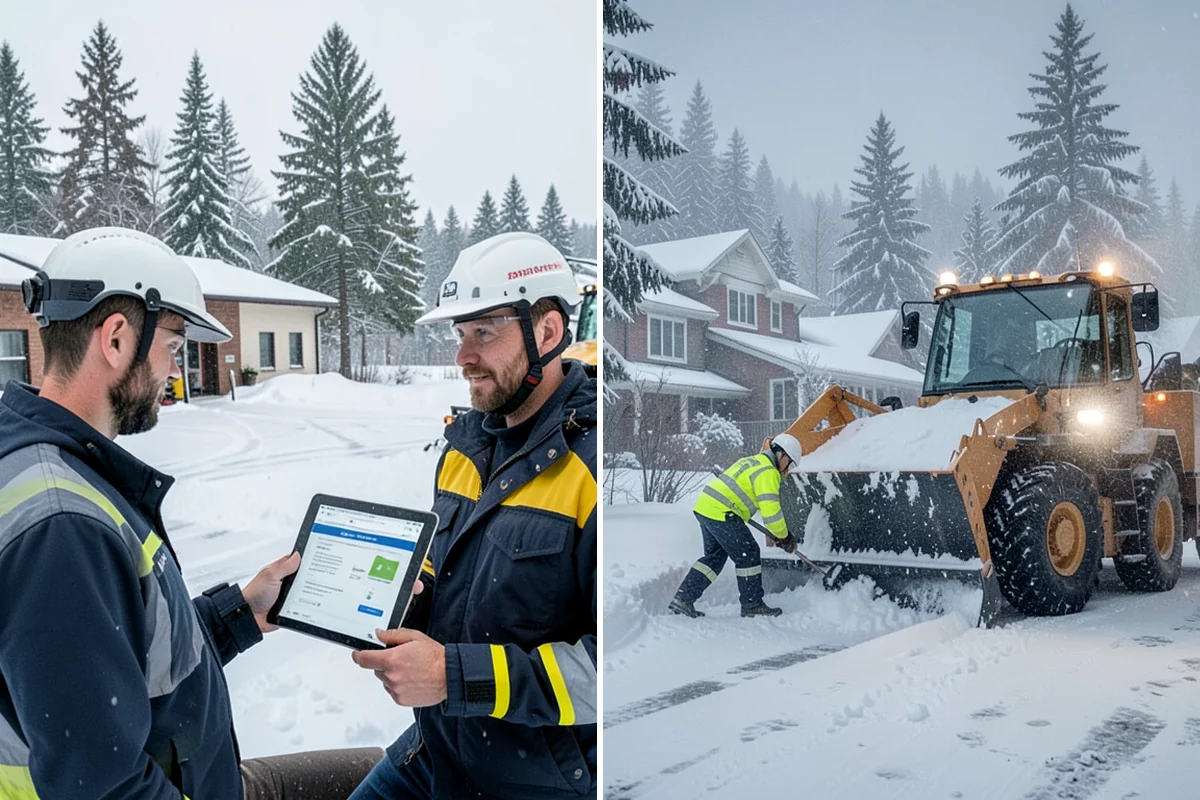ADA Sidewalk Clearing in Snoqualmie, King County, WA - We identify curb ramps and accessible routes