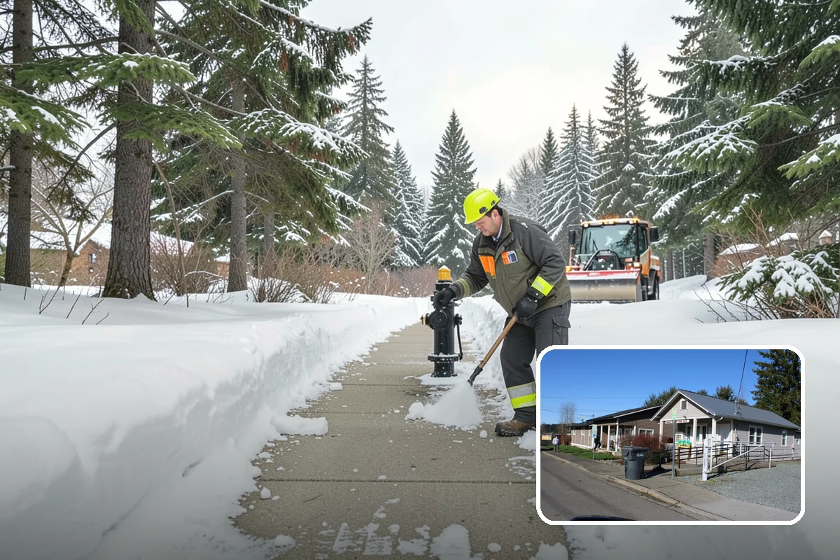 ADA Sidewalk Clearing in South Prairie, Pierce County, WA - Maintains ADA-compliant accessible routes