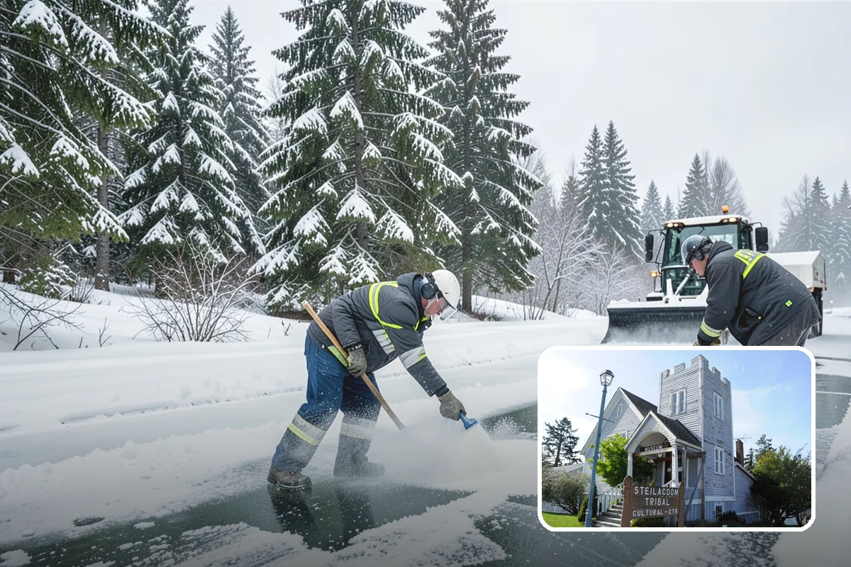 ADA Sidewalk Clearing in Steilacoom, Pierce County, WA - Maintains ADA-compliant accessible routes