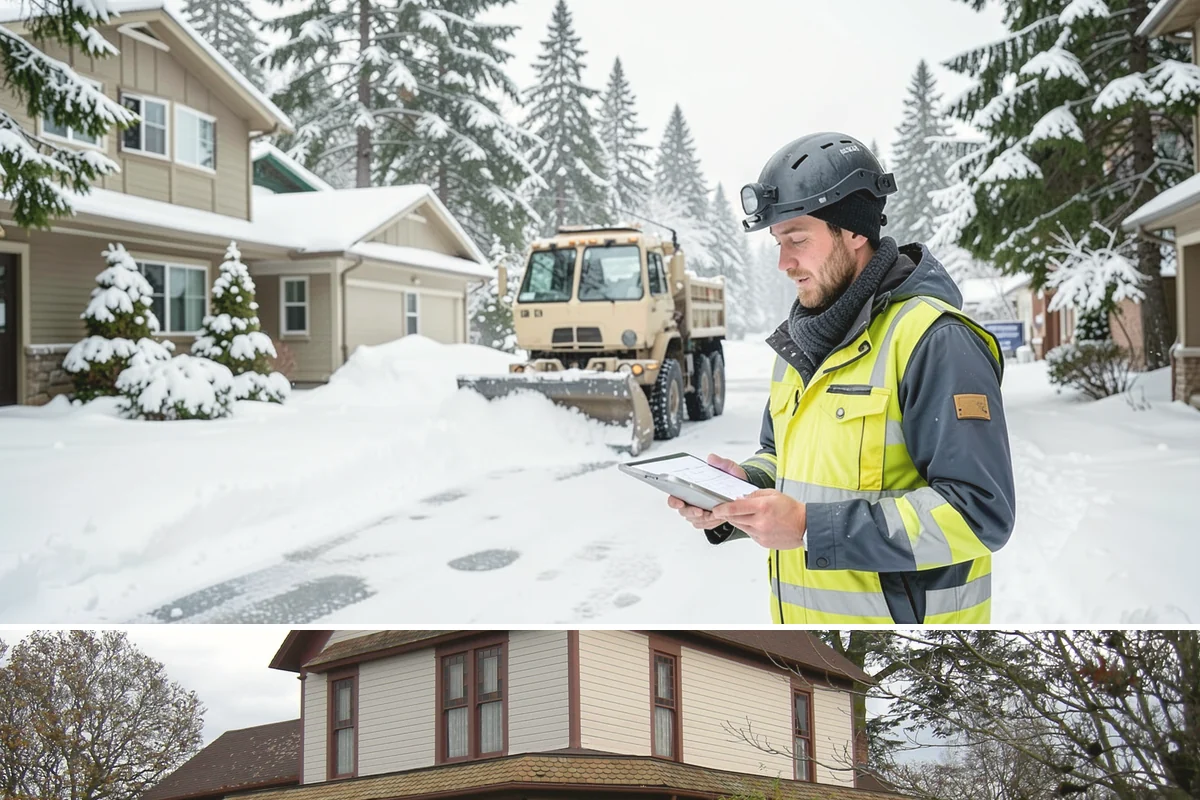 ADA Sidewalk Clearing in Sumner, Pierce County, WA - ADA sidewalk clearing is required after every snowfall through the winter season.