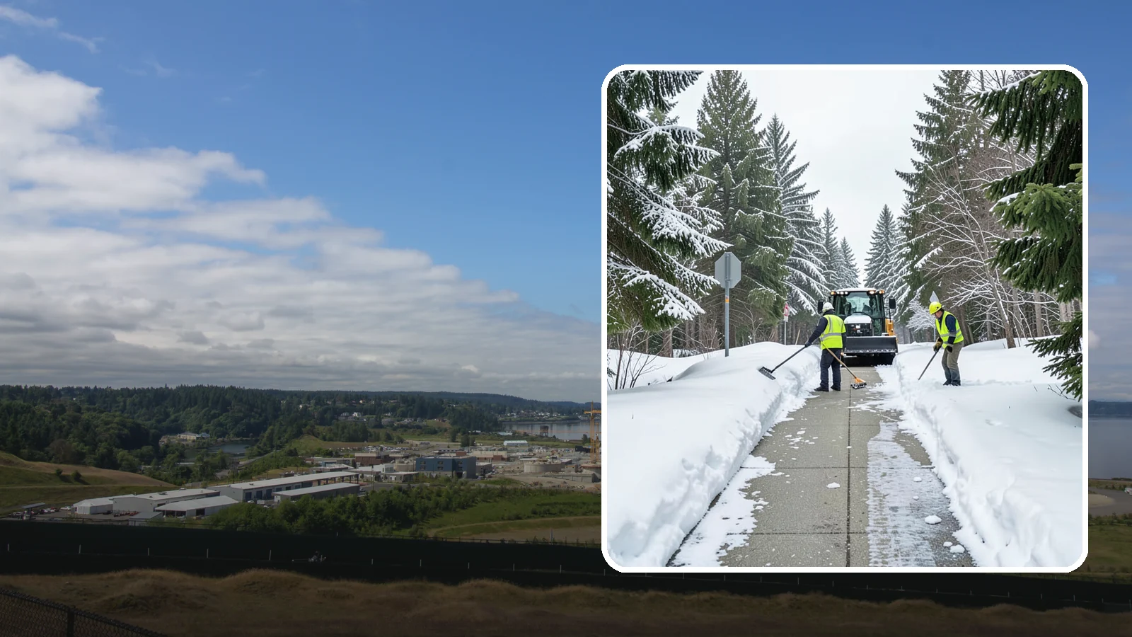 ADA Sidewalk Clearing in University Place, Pierce County, WA - We clear sidewalks to ADA standards so ramps, routes, and access points stay usable in winter.
