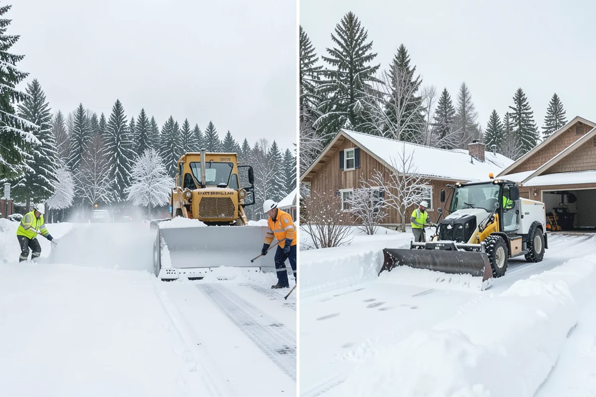 ADA Sidewalk Clearing in Wilkeson, Pierce County, WA - We identify curb ramps and accessible routes