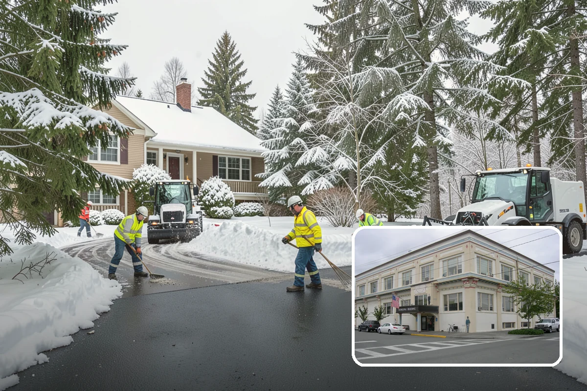 After-Hours Snow Removal in Anacortes, Skagit County, WA - Clearing completed before the next business day