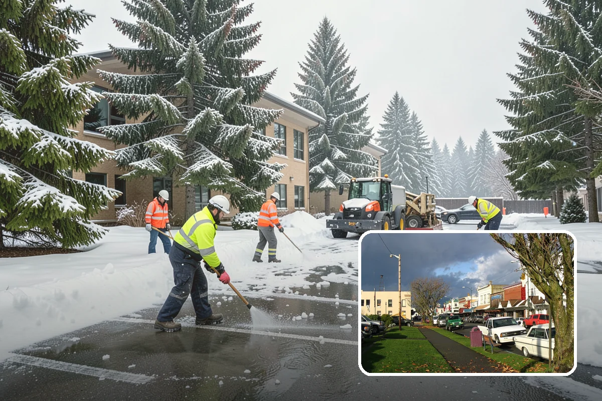 After-Hours Snow Removal in Arlington, Snohomish County, WA - Clearing completed before the next business day