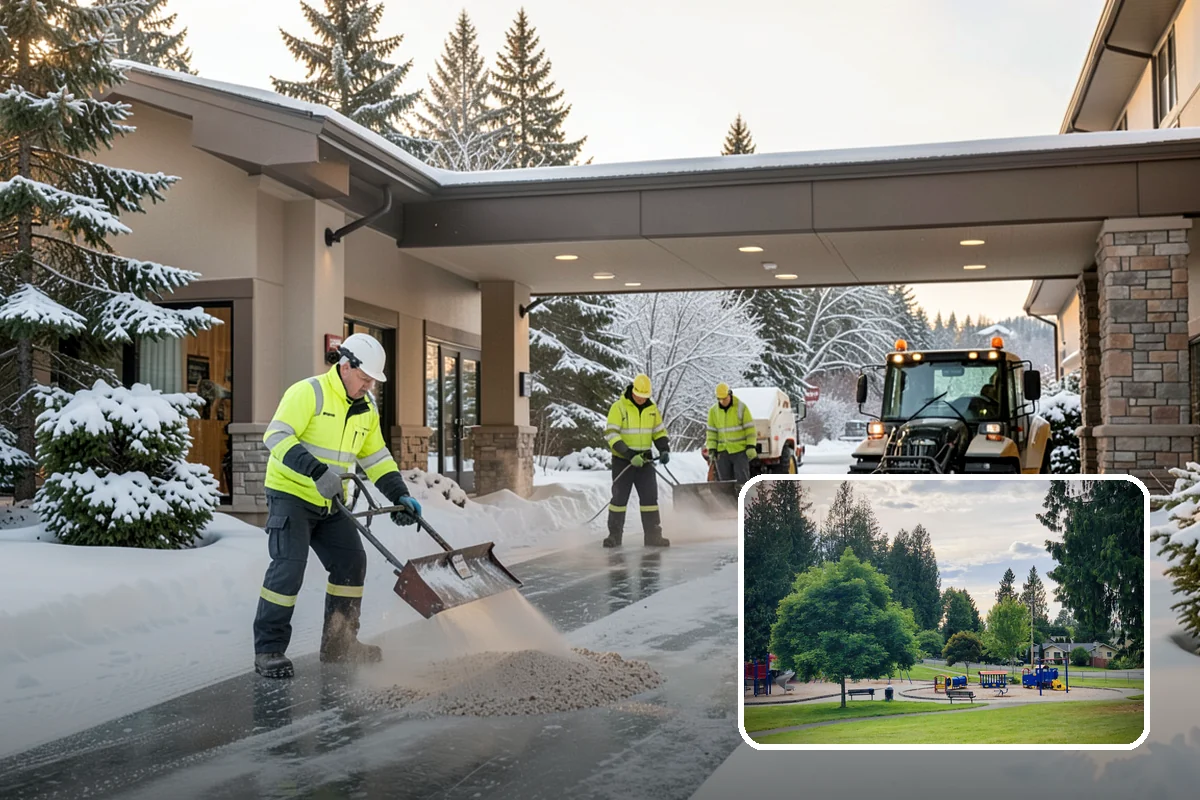 After-Hours Snow Removal in Bonney Lake, Pierce County, WA - Clearing completed before the next business day