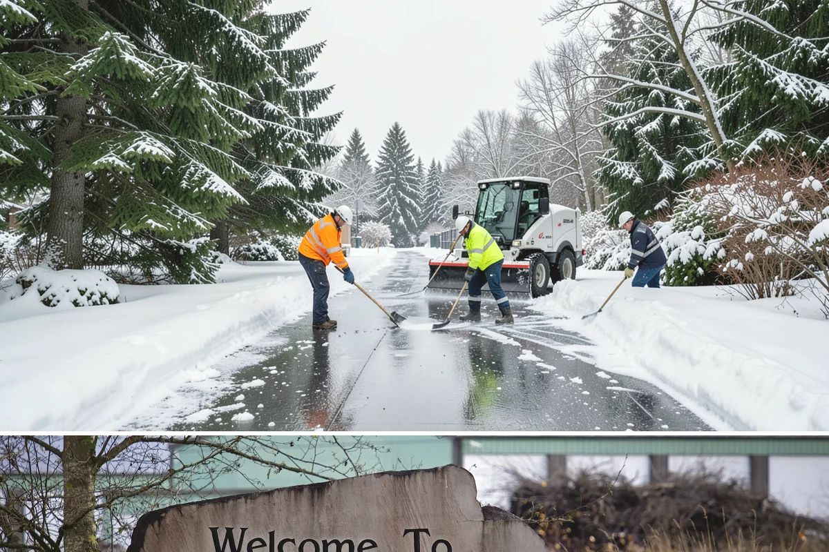 After-Hours Snow Removal in Buckley, Pierce County, WA - This service is in highest demand during December and January, when evening snow and hard overnight freezes coincide.