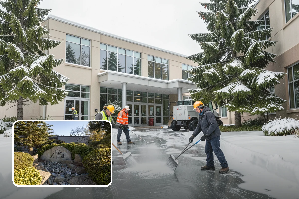 After-Hours Snow Removal in Clyde Hill, King County, WA - Clearing completed before the next business day