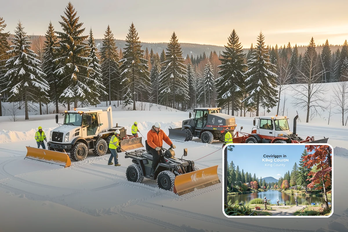 After-Hours Snow Removal in Covington, King County, WA - Clearing completed before the next business day