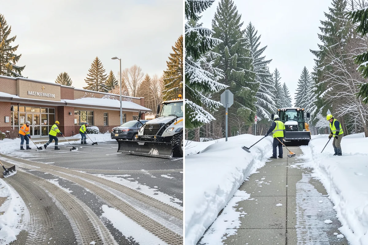 After-Hours Snow Removal in Des Moines, King County, WA - We identify your opening time and target completion window