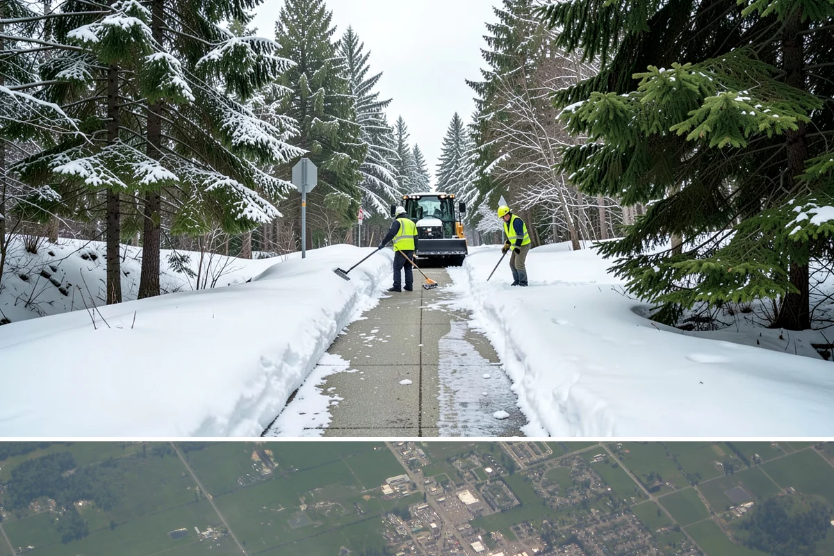 After-Hours Snow Removal in Enumclaw, King County, WA - This service is in highest demand during December and January, when evening snow and hard overnight freezes coincide.