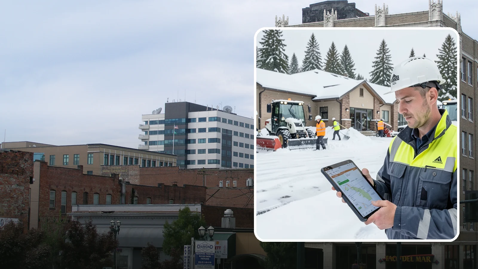 After-Hours Snow Removal in Everett, Snohomish County, WA - Evening and overnight clearing that readies your property before the next business day begins.