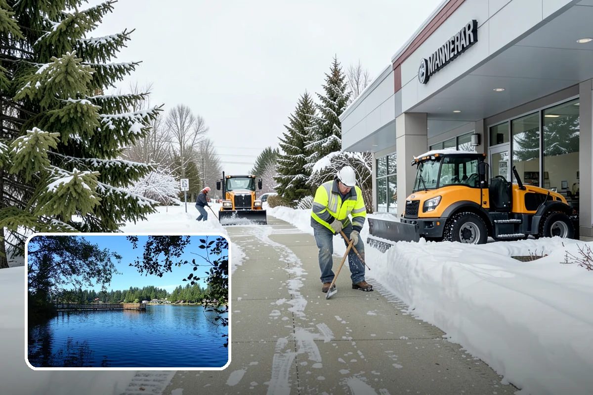 After-Hours Snow Removal in Federal Way, King County, WA - Clearing completed before the next business day