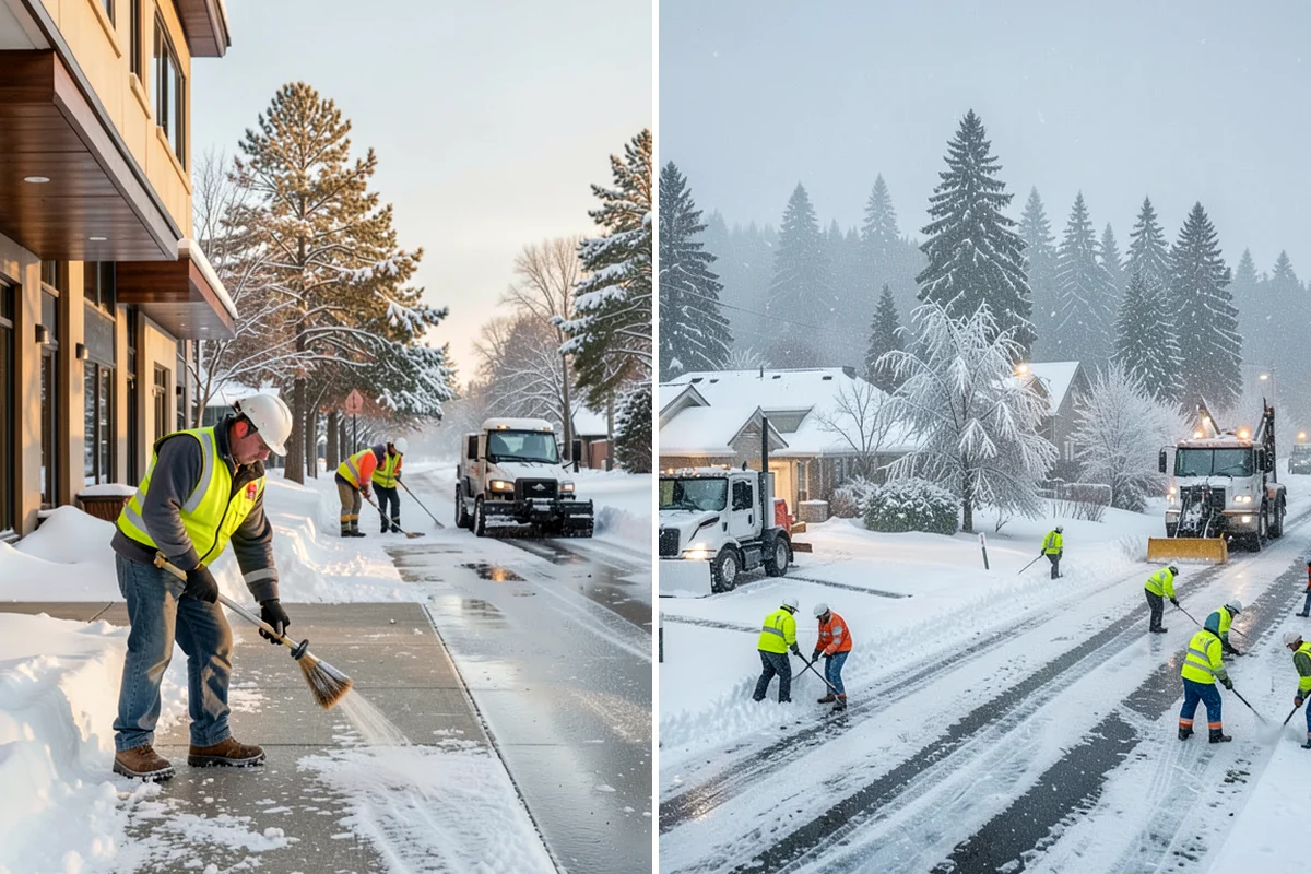 After-Hours Snow Removal in Federal Way, King County, WA - We identify your opening time and target completion window