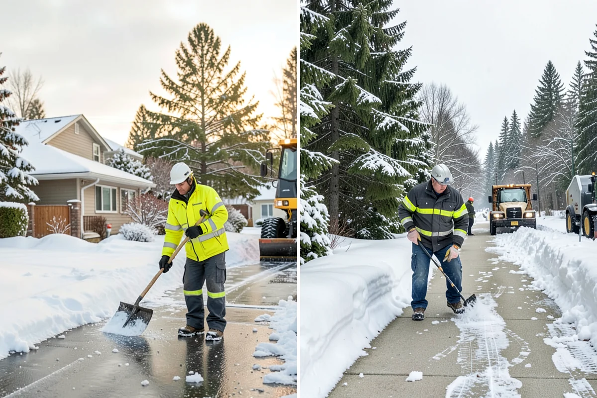 After-Hours Snow Removal in Fircrest, Pierce County, WA - We identify your opening time and target completion window