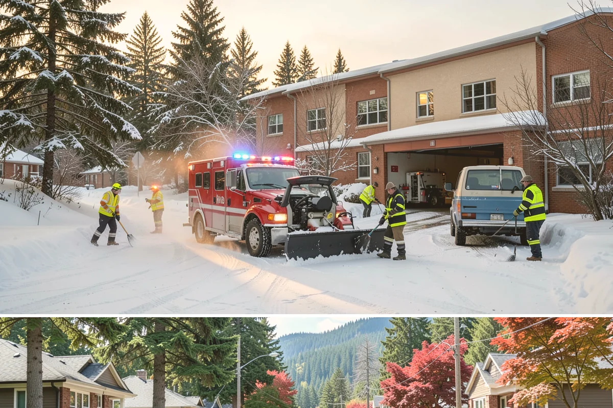 After-Hours Snow Removal in Hunts Point, King County, WA - This service is in highest demand during December and January, when evening snow and hard overnight freezes coincide.
