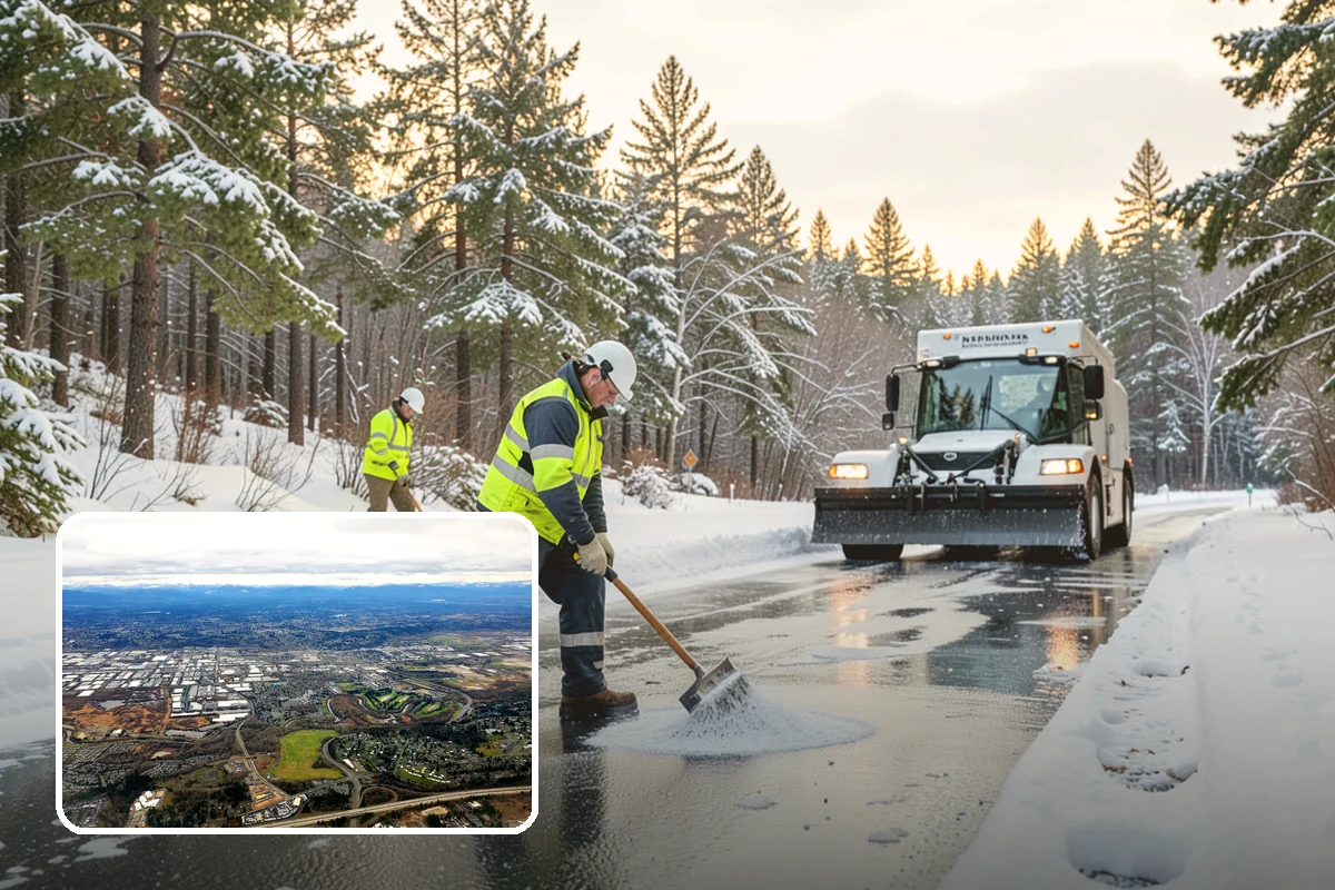After-Hours Snow Removal in Kent, King County, WA - Clearing completed before the next business day
