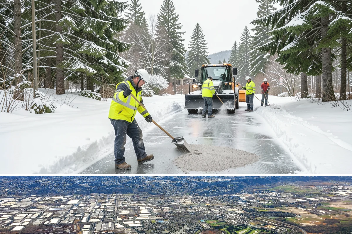 After-Hours Snow Removal in Kent, King County, WA - This service is in highest demand during December and January, when evening snow and hard overnight freezes coincide.