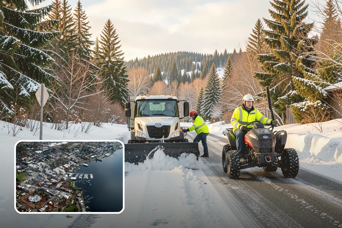 After-Hours Snow Removal in Kirkland, King County, WA - Clearing completed before the next business day