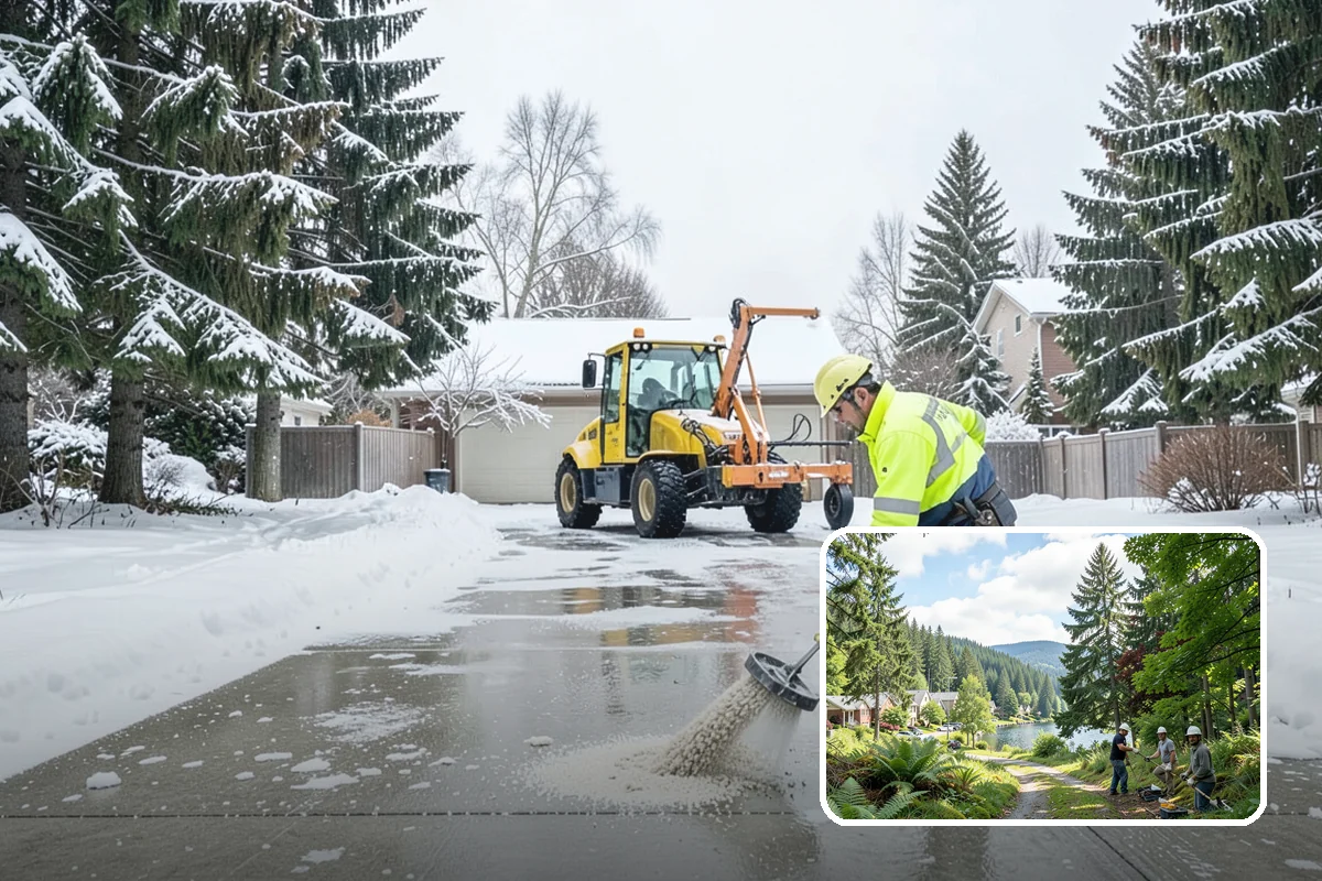 After-Hours Snow Removal in Lake Forest Park, King County, WA - Clearing completed before the next business day