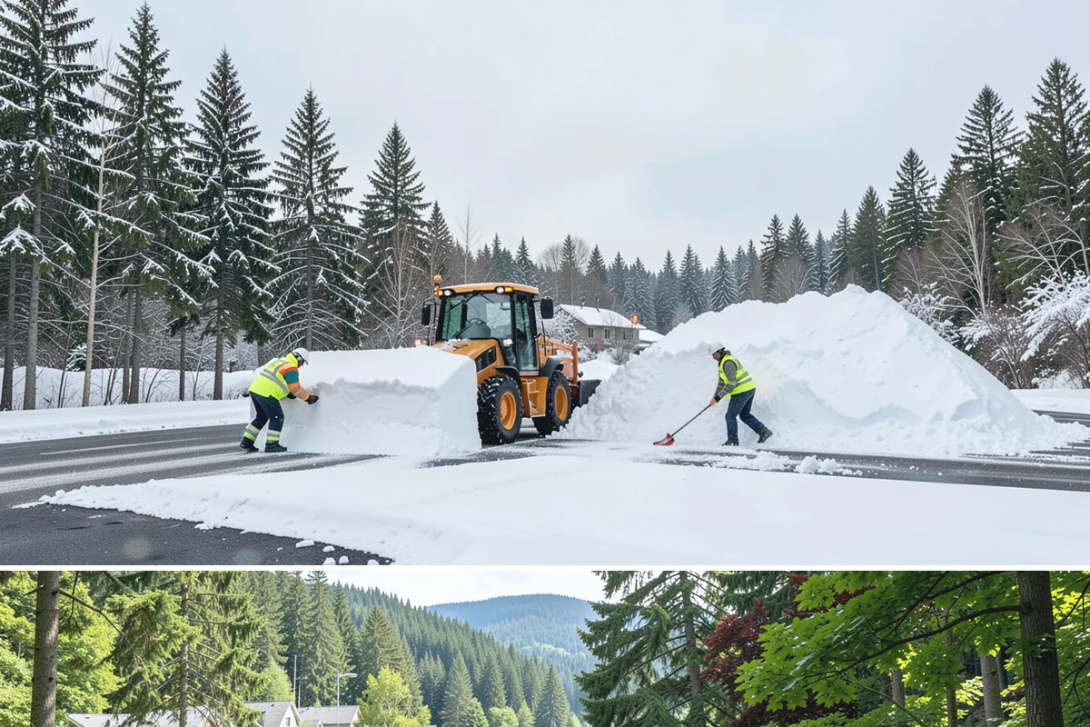 After-Hours Snow Removal in Lake Forest Park, King County, WA - This service is in highest demand during December and January, when evening snow and hard overnight freezes coincide.