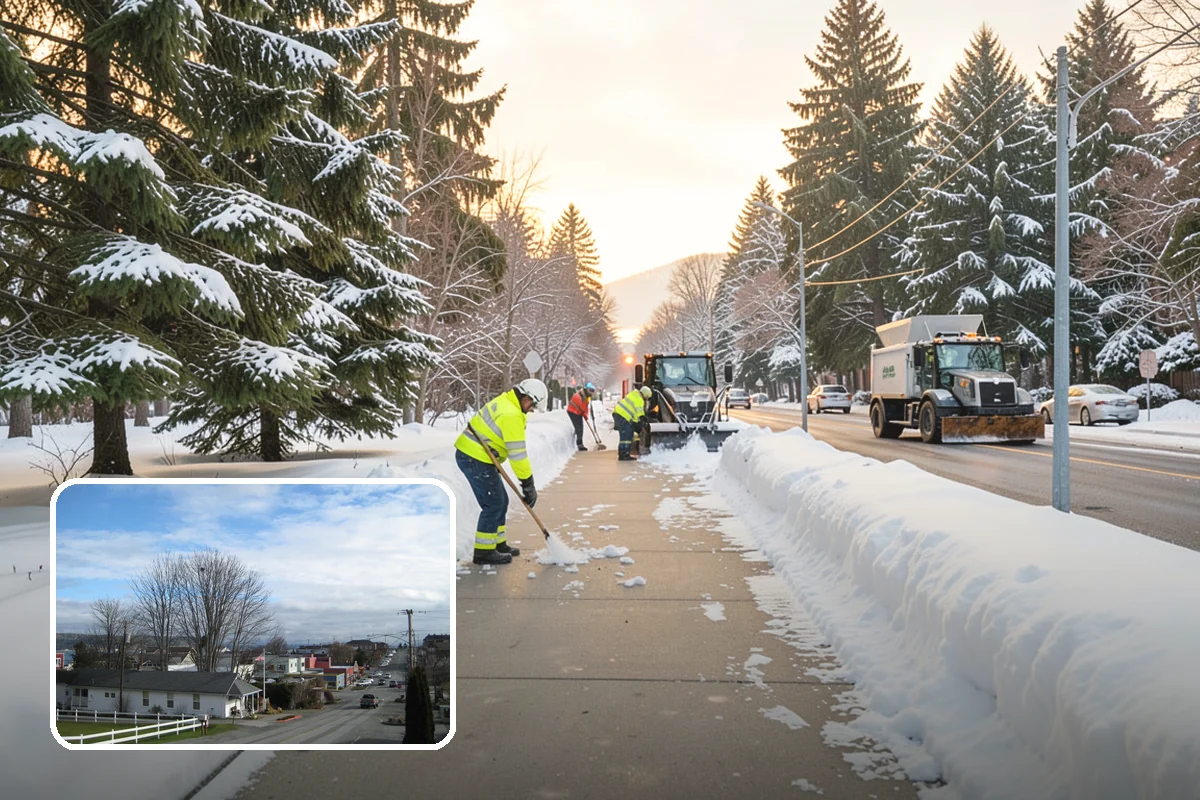 After-Hours Snow Removal in Langley, Island County, WA - Clearing completed before the next business day