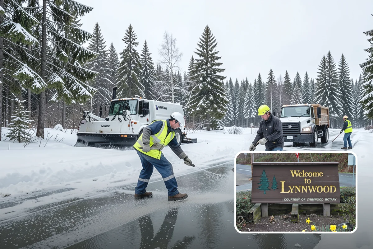 After-Hours Snow Removal in Lynnwood, Snohomish County, WA - Clearing completed before the next business day