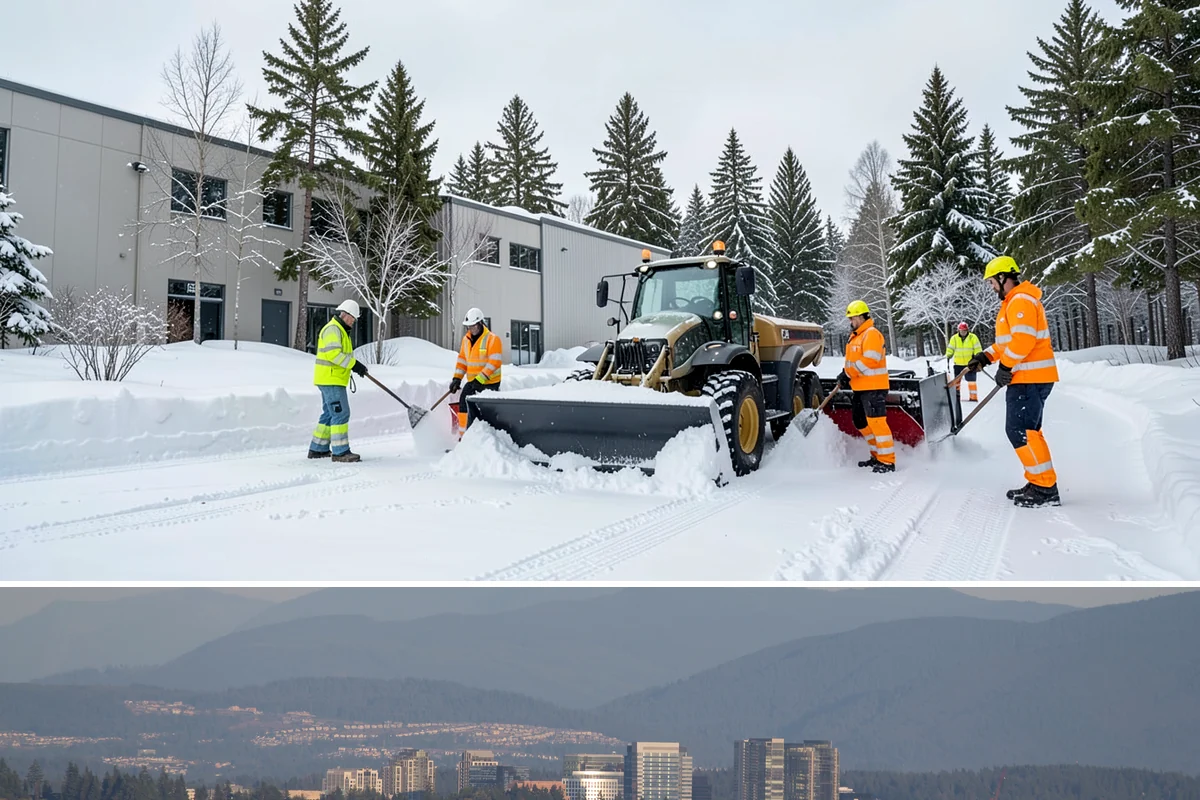 After-Hours Snow Removal in Medina, King County, WA - This service is in highest demand during December and January, when evening snow and hard overnight freezes coincide.