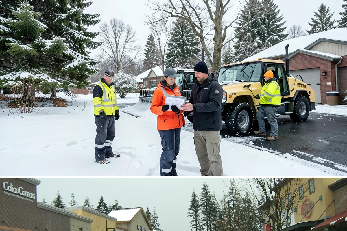 After-Hours Snow Removal in Mill Creek, Snohomish County, WA - This service is in highest demand during December and January, when evening snow and hard overnight freezes coincide.