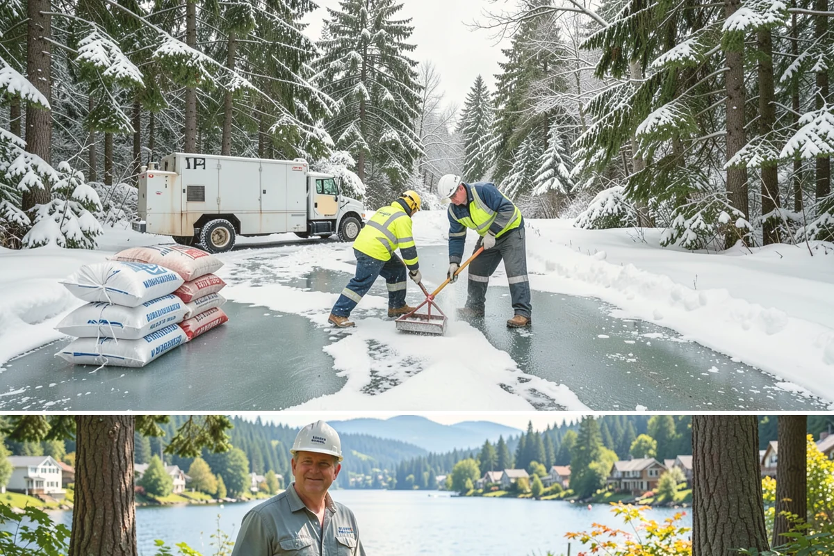 After-Hours Snow Removal in Milton, King County, WA - This service is in highest demand during December and January, when evening snow and hard overnight freezes coincide.