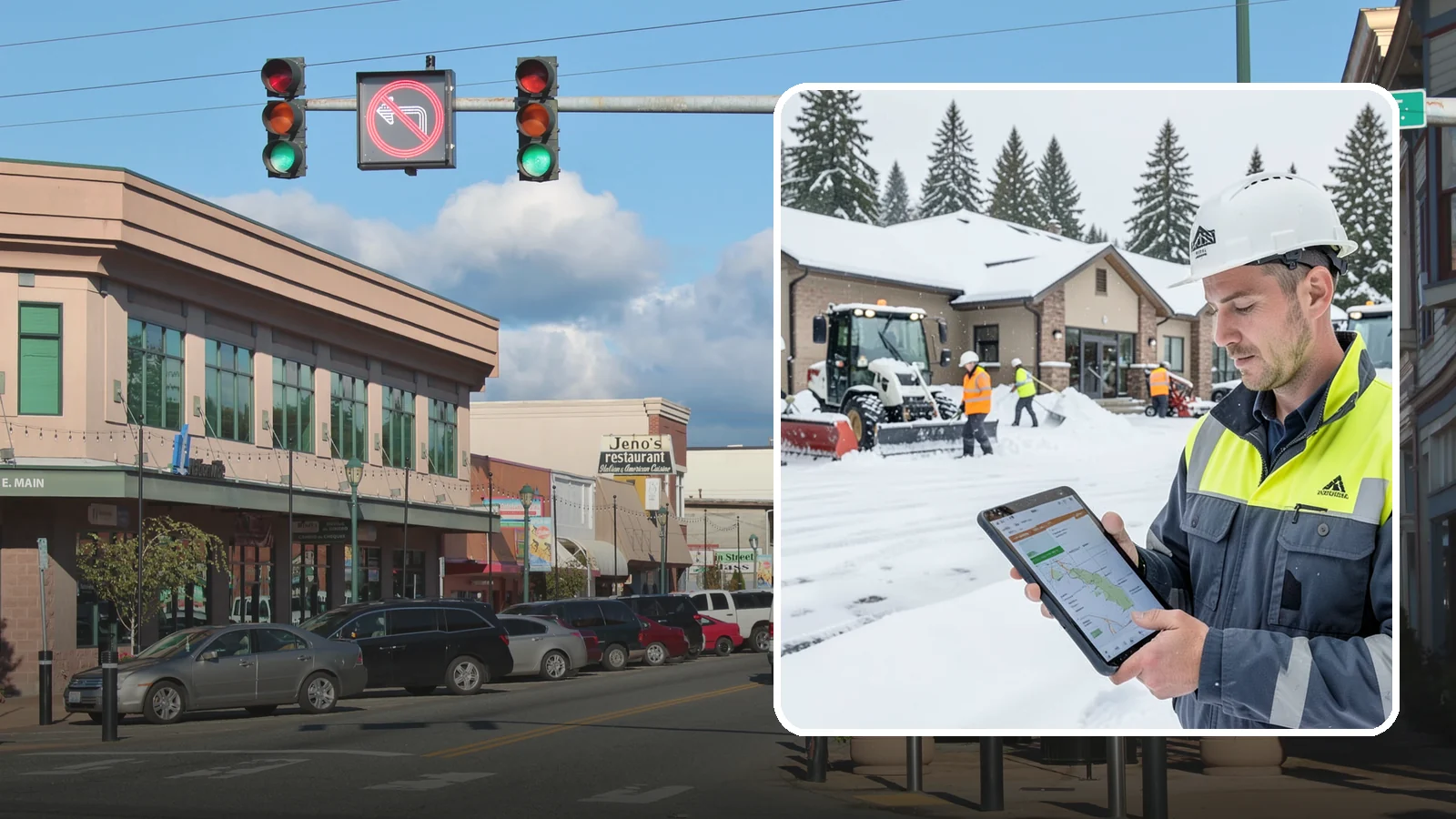 After-Hours Snow Removal in Monroe, Snohomish County, WA - Evening and overnight clearing that readies your property before the next business day begins.